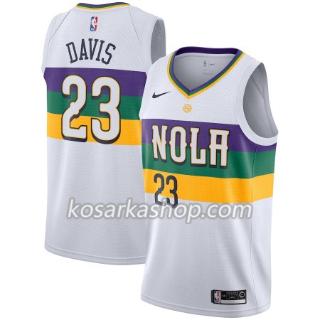 Dres New Orleans Pelicans Anthony Davis 23 Nike 2018-19 City Edition Bijela Swingman